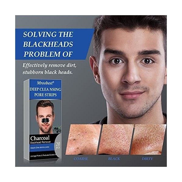 Patch Point Noir, Patch point Noir Nez, Patchs Anti points Noirs,Patchs Anti-Points Noirs Pour Hommes, Charbon de Bambou Nett...