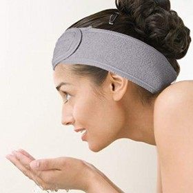 Lot de 10 bandeaux de spa pour femmes et filles pour le lavage, le bain et le sport Gris 