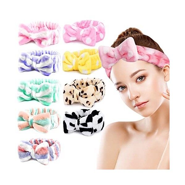 Bandeau de maquillage en polaire pour femmes et filles, accessoire de Spa,  lavage du visage, oreilles