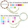 FEPITO 22 Pcs Fleur Couronne Multicolore Couronne Florale Guirlande Florale Bandeaux pour Femmes Filles Cheveux Accessoires 