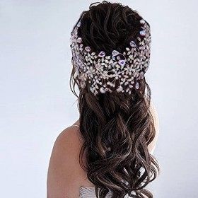 GAODESI Lot de 2 bandeaux de mariage colorés avec strass pour femme