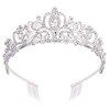 Didder – Diadème à strass pour femme et fille, couronne élégante avec peignes pour mariage, bal de promo, fête danniversaire