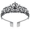 Didder – Diadème à strass pour femme et fille, couronne élégante avec peignes pour mariage, bal de promo, fête danniversaire