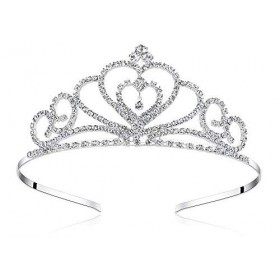 Lovely Shop Lovelyshop Strass Cristal Tiara-wedding mariée Bal anniversaire Pegeant Prinecess Couronne Cœur 