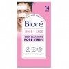 Visage & Nez Strips nettoyage en profondeur des pores par Biore pour Unisexe - 14 PC 7 Strips Pore Strips visage, 7 Pore Nez ...