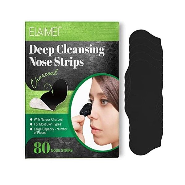 Patch Point Noir, Patch Point Noir Nez, Patchs de nettoyage en des pores du nez pour lélimination des points noirs, 80 Patch ...