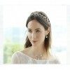 Uongeod Serre-tête bohème avec perles en cristal - Accessoire pour cheveux de mariage or 