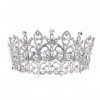 Ff Argent Full Round Couronne de mariage pour la femme mariée anniversaire Couronne