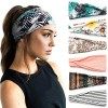 DRESHOW 6 Pièces Femme Vintage Élastique Bandeau Cheveux Boho Bandeaux pour femmes Vintage Tête Enveloppe Hairband Twisted Cu