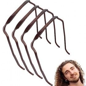 Bandeaux pour cheveux bouclés, cheveux épais et bouclés, grand serre-tête, bandeau invisible en plastique pour cheveux, outil