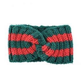 Little sheep Bandeau en Tricot avec nœud de léopard pour Femme 1 x Vert et Rouge. 22 * 11cm
