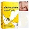 Lot de 12 Patchs pour le Nez, Patchs Hydrocolloïdes pour les Pores du Nez, le Nettoyage des Points Noirs et de lacné, les Ba ...