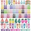 100 Pcs Pince à Cheveux, Bande Dessinée Clips Mignon Snap Cheveux Clips Belle Métal Snap Barrettes Clips Cheveux Accessoires 