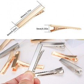 160 Pièces Pinces Crocodiles Cheveux, Métal Alligator Barrette, Pinces Barrette à Cheveux Dents pour Femmes Filles, épingles 