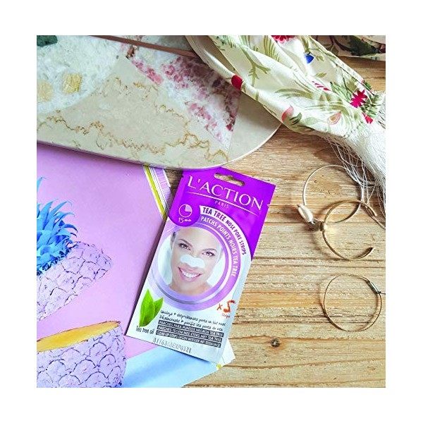 LAction Paris Tea Tree Nose Pore Strips, Helps to Remove Impurities, Soothes and Hydrates, 20g Crème Jour et Nuit