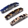 3 Pièces barettes cheveux femme,Rectangle Pince à Cheveux Barrettes Clip Français,Automatique barrette cheveux Ecailles De To