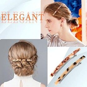 6 Pcs Barrettes à Cheveux, Barrette à Cheveux Femme pour toutes les Coiffures, Pince à Cheveux Rectangle Convient à toutes le