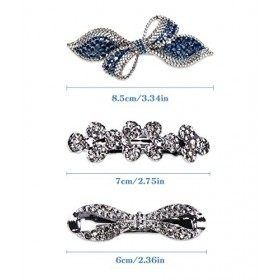 3 pcs Vintage Cristal Barrette Français Barrette De Mariage Barrette Strass De Mariage Barrettes Élégantes Pinces À Cheveux p