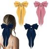 4 Pièces Arcs à Cheveux Grand Pinces à Cheveux pour Filles Femmes Barrettes à Cheveux en Ruban Epingle à Cheveux Noeud Papill