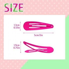 Sularpek 80 Pièces Barrette Cheveux Femme,5 cm Pince a Cheveux,Barrettes Colorées en Métal,pour Filles, Enfants, Bébé et Femm
