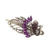 NUOBESTY Pince à Cheveux Paon Vintage Cristal Strass Mariage Casque de Mariée Bâton Barrette Pince Crocodile Broches Barrette