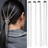 NICENEEDED 3pcs Chaîne de Cheveux pour Tresses, Bijoux de Cheveux en Argent Moon Star Tassel, 18 pouces de Longues Chaînes de