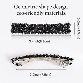 PLABBDPL 4 Pièces barettes cheveux femme, Rectangle Pince à Cheveux Barrettes Clip Français, Automatique barrette cheveux, Pi