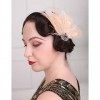 Anglacesmade Pince à cheveux à plumes style années 1920 - Rose - Gatsby le Magnifique - Cristal violet - Accessoire pour chev