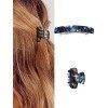 Yean Lot de 2 barrettes à cheveux en celluloïd pour queue de cheval - Accessoires pour cheveux pour femmes et filles écaille