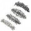 Hazrcvr Français Vintage cheveux Barrettes 4 Pièces Rétro Fleur Barrettes de Mariage Barettes Cheveux Femme Chic Barrettes à 