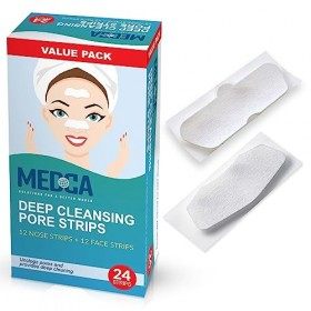 MEDca Bandes de Nettoyage de Pores du Nez, 24 Strips Crème Jour et Nuit