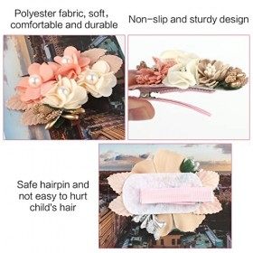 Pince à Cheveux Set, 8Pcs Barrette Cheveux en Forme de Fleurs Artificielle Cheveux Pince Clip de Rose pour Femmes Filles Bébé