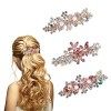 3 Pièces Barrettes à Cheveux pour Femme Fille,Pinces à Cheveux,Épingles à Cheveux Cristal Rétro Français Vintage Cheveux Barr