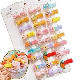 StrCloud Lot de 26 barrettes à cheveux pour filles et tout-petits - Sans dommages aux cheveux - Jolies couleurs - Assortiment