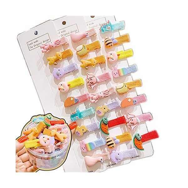 StrCloud Lot de 26 barrettes à cheveux pour filles et tout-petits - Sans dommages aux cheveux - Jolies couleurs - Assortiment