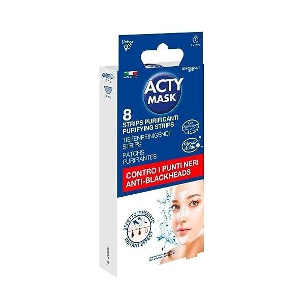 8 Patchs Anti Points Noirs et Comédons, Nettoie Pores du Nez, Strips Purifiants Crème Jour et Nuit