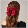 Andelaisi Barrettes à cheveux vintage en forme de nœud en satin pour femme et fille noir 