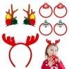 7 Pièces Accessoire Cheveux Noel, Serre Tete Noel Pince Crocodile Cheveux de Renne, Elastique Cheveux pour Filles Enfants Adu