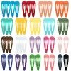 50 pcs Barrettes Noires, Pinces à Cheveux Snap BB Barrettes à Cheveux en Métal pour Femme Fille Enfant