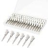 60 Pièces Pince Crocodile Cheveux, Gingbiss 1,8 pouces Métal Argent Pinces à Cheveux avec Boîte de Rangement, Pinces à Cheveu