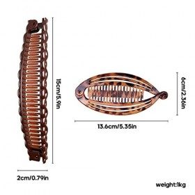 4 Pièces Pinces à Banane, Queue de Poisson Clip pour Femmes Classique Pinces à Cheveux Longs Banane Française Peigne à Cheveu