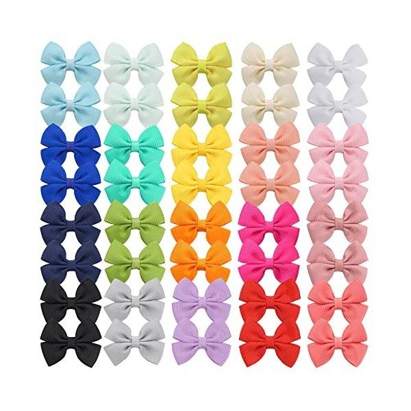 Lot de 40 pinces à cheveux pour bébé fille 5 cm