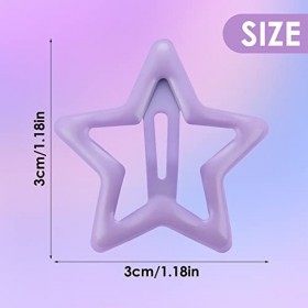 Lot de 30 pinces à cheveux en forme détoile - Antidérapantes - Jolies barrettes à cheveux colorées en forme détoile - Acces