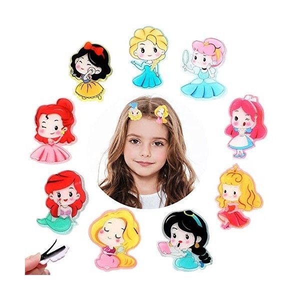 YGCHEN Barettes Cheveux Princesse Pinces à Cheveux Fille Snap Barettes Couleur Bonbon Cheveux Clips Bebe Barrettes Plates Acc