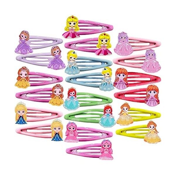 YGCHEN Barettes Cheveux Princesse Pinces à Cheveux Fille Snap Barettes Couleur Bonbon Cheveux Clips Bebe Barrettes Plates Acc