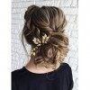 Anglacesmade 3 Épingles à cheveux en forme de feuille dor et d’argent – accessoire de coiffure pour mariage