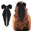 WLLHYF Grand Arc Barrettes Longue Queue Français Ruban Épingles À Cheveux Doux Soyeux Satin Pince À Cheveux En Métal Bowknot 