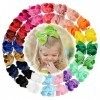 Lot de 20 grandes barrettes à cheveux de 15,2 cm avec ruban gros-grain pour enfants, tout-petits et adolescents