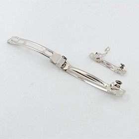 Inzopo Lot de 10 barrettes françaises argentées pour filles et tout-petits - 8 cm - Argenté - 8 cm - 8 cm, Métal