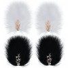 MWOOT Pinces Cheveux Plumes, 4 Pièces Fascinateurs Plumes pour Costumes Années 1920, Barrette Cheveux Plume Blanche Noire pou